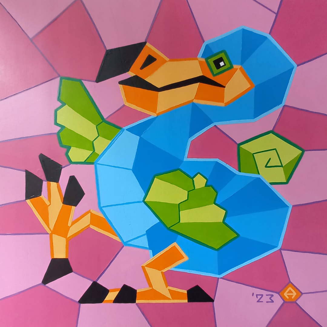 Angulars - Schilderij Dapper Dodo'