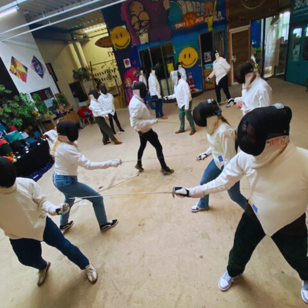 Clinic schermen bij Stichting Talenten Teth