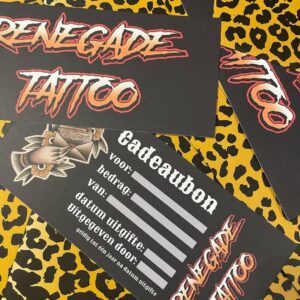 Tattoo cadeaubon t.w.v 250 euro - Bert de Boer